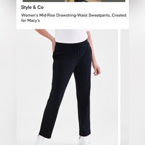 Style & Co. Women's Mid-Rise Drawstring-Waist Sweatpants, Created for Macy's